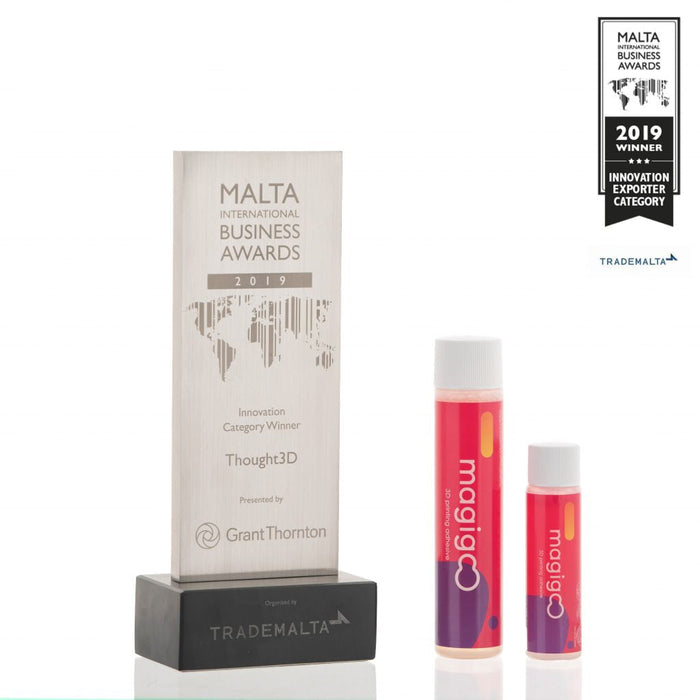 Made in Malta products: Magigoo adhesives, a leading solution in the 3D printing industry wins the Malta International Business Awards Innovation category.